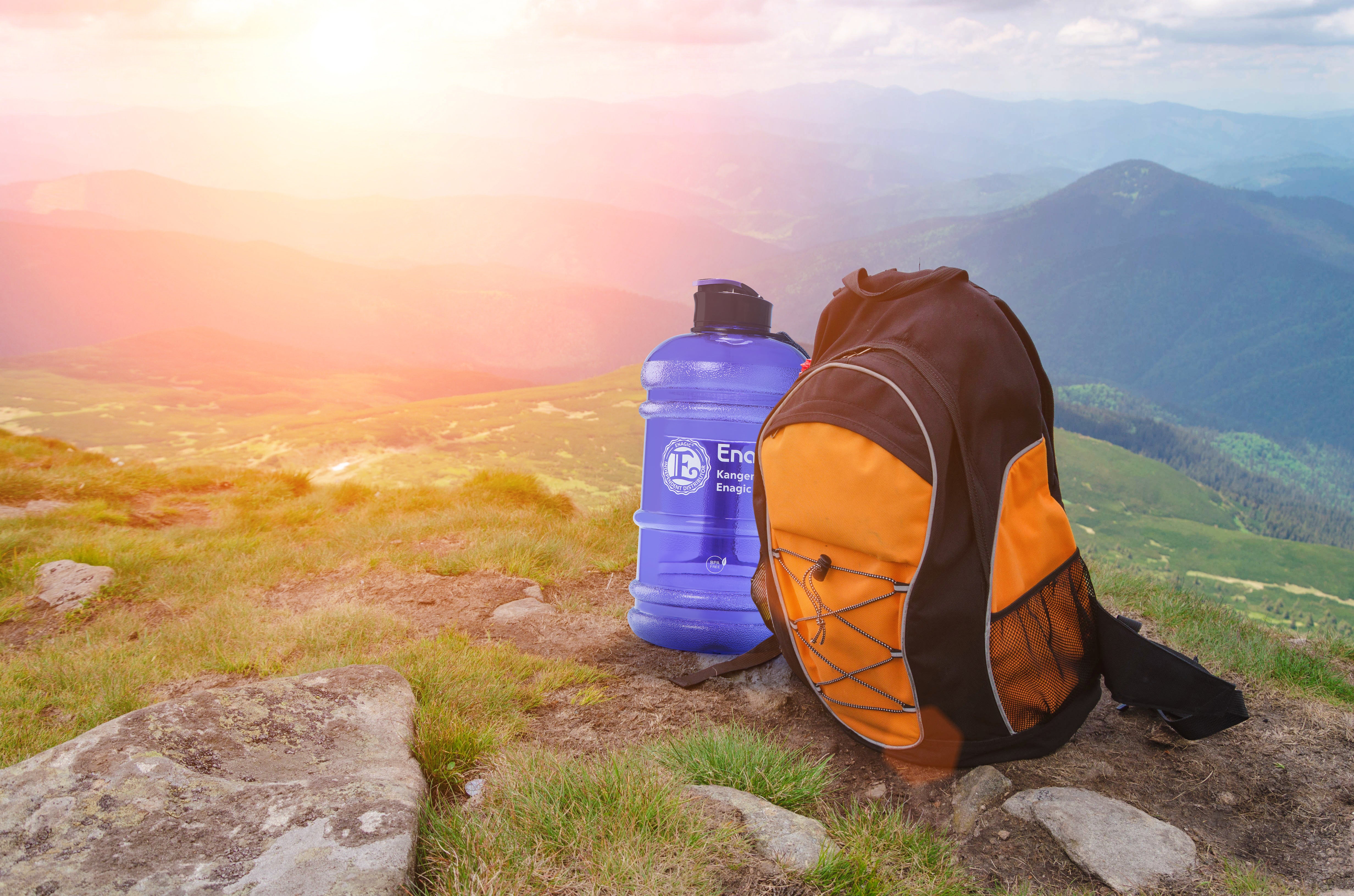 Enagic Kangen 1300ml Tritan Water Bottle – Glossy Finish Sipper with Strap | BPA-Free, Leakproof, Reusable