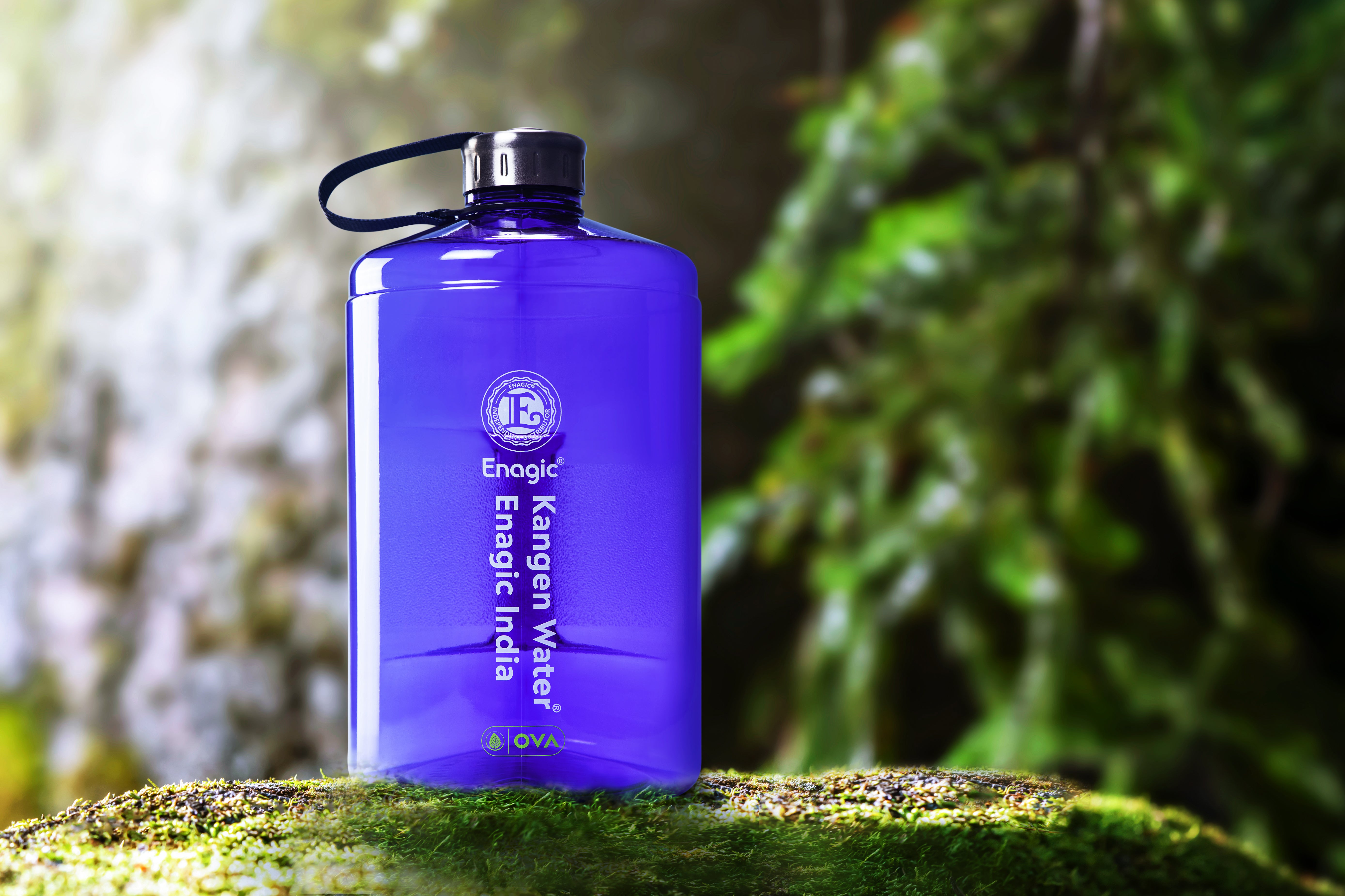 Enagic Kangen 3700ml Tritan Water Bottle – Glossy Finish with Stainless Steel Lid & Handle | BPA-Free, Leakproof, Mega Size & Durable