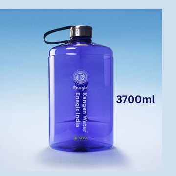 Enagic Kangen 3700ml Tritan Water Bottle – Glossy Finish with Stainless Steel Lid & Handle | BPA-Free, Leakproof, Mega Size & Durable