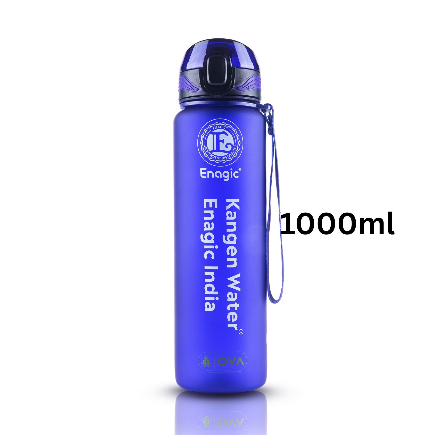 Enagic Kangen 1000ml Tritan Water Bottle – Matte Finish | BPA-Free, Leakproof, Reusable with Cup Style Lid