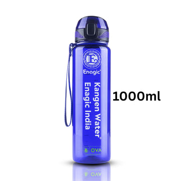 Enagic Kangen 1000ml Tritan Water Bottle – Glossy Finish | BPA-Free, Leakproof, Reusable with Cup Style Lid