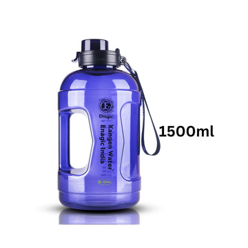 Enagic Kangen 1500ml Round Tritan Water Bottle – Large Sipper Bottle with Strap Holder | BPA-Free, Leakproof, Durable & Reusable