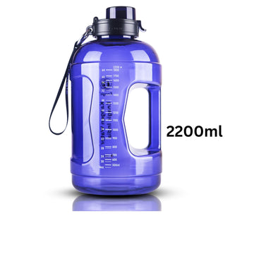 Enagic Kangen 2200ml Round Tritan Water Bottle – Extra-Large Sipper Bottle with Strap Holder | BPA-Free, Leakproof, Durable & Travel-Friendly