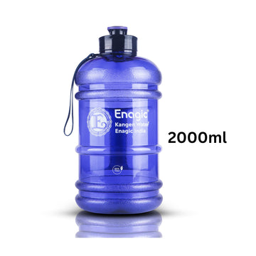 Enagic Kangen 2000ml Tritan Water Bottle – Extra-Large Glossy Finish Sipper with Strap | BPA-Free, Leakproof, Durable & Reusable