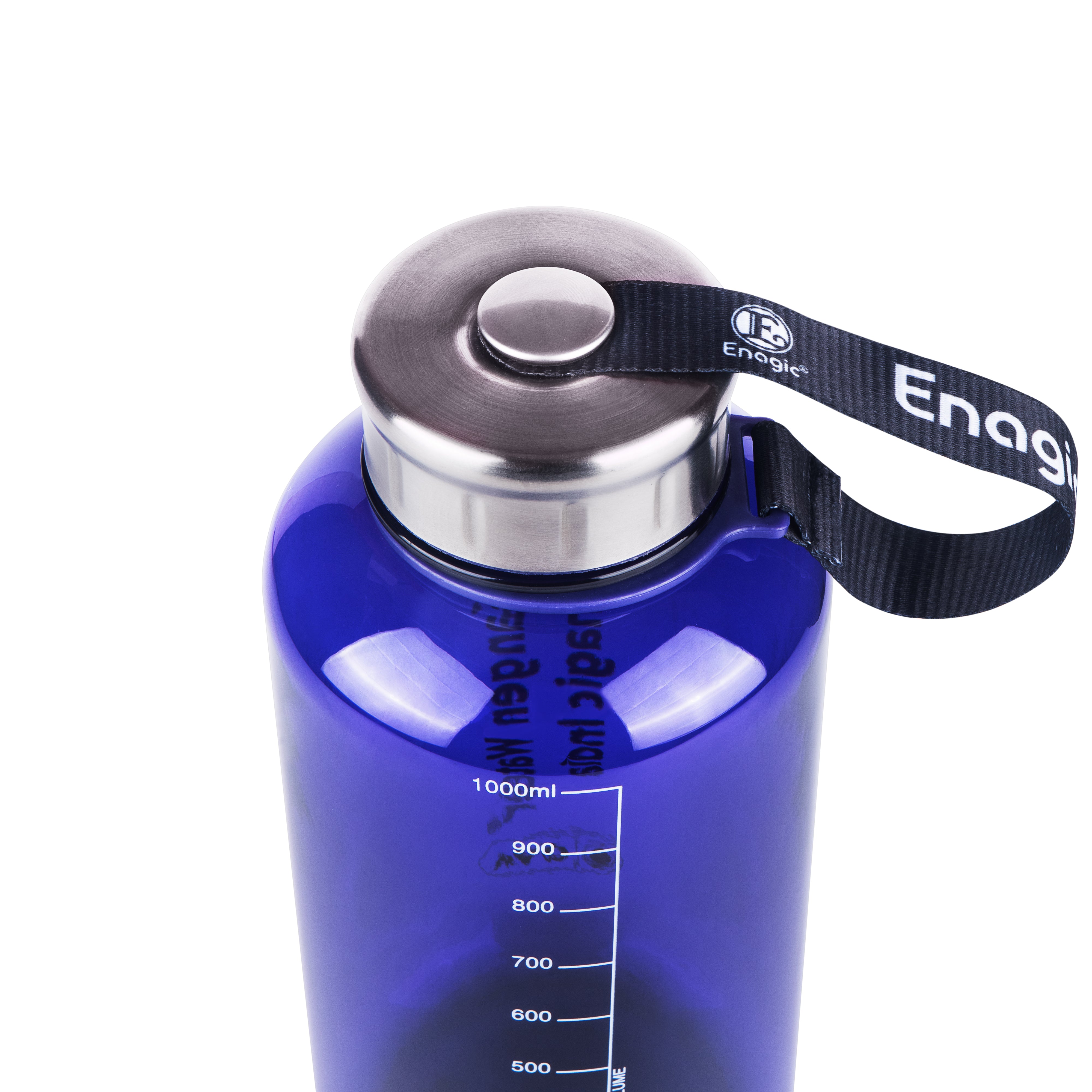 Enagic Kangen 1000ml Tritan Water Bottle – BPA-Free, Leakproof, Reusable | Classic Design with Steel Lid & Strap
