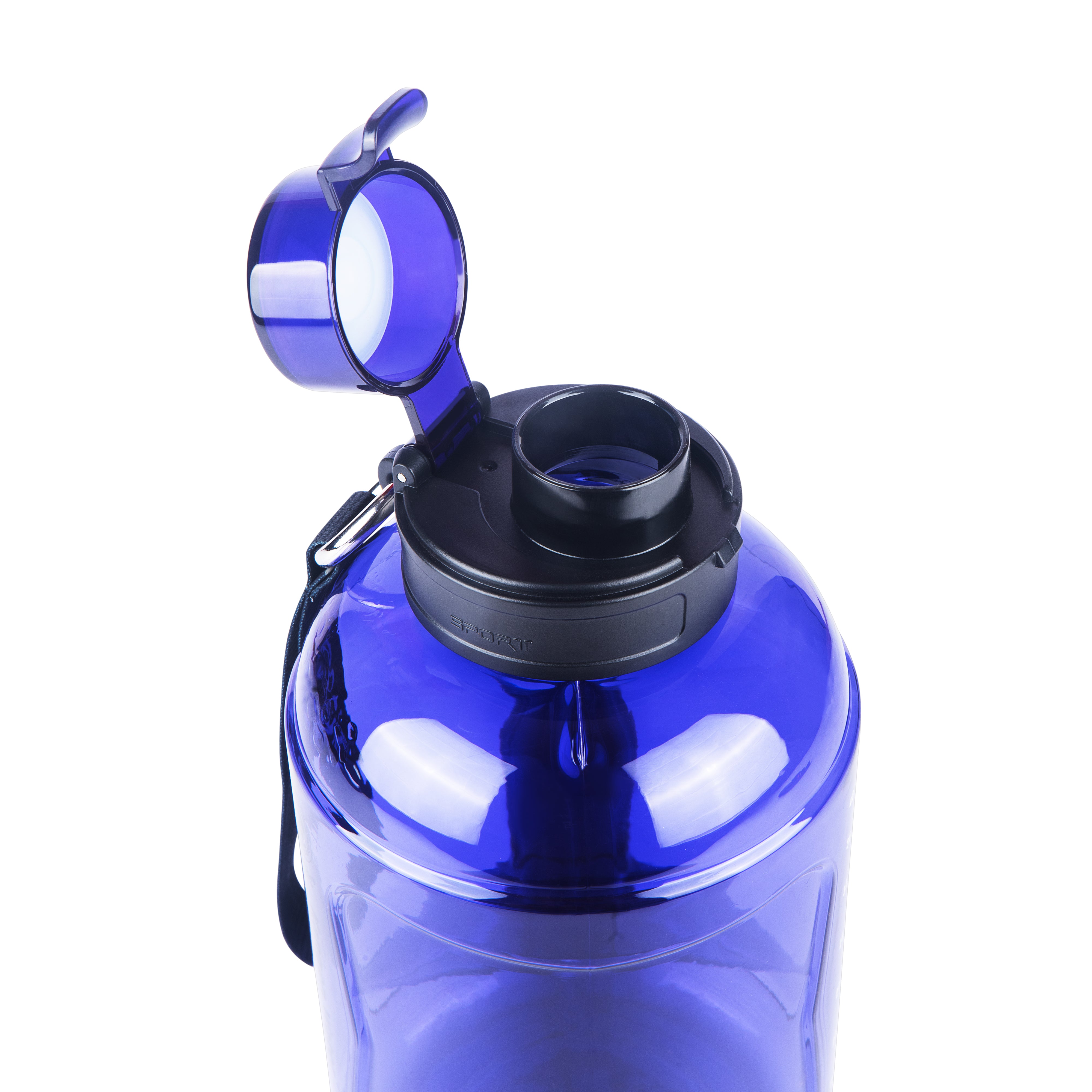 Enagic Kangen 1500ml Round Tritan Water Bottle – Large Sipper Bottle with Strap Holder | BPA-Free, Leakproof, Durable & Reusable