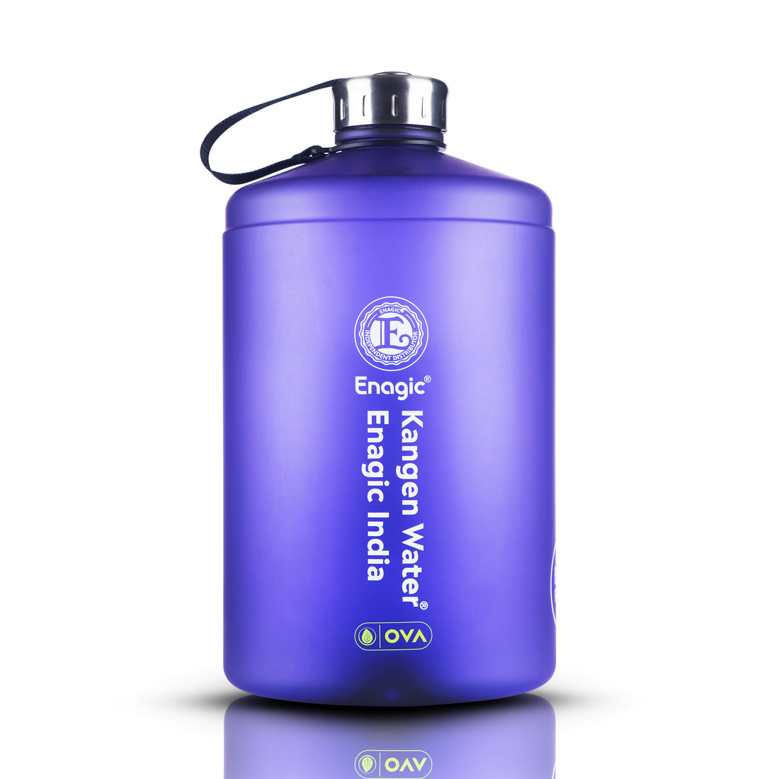 Enagic Kangen 3700ml Tritan Water Bottle – Matte Finish with Stainless Steel Lid & Handle | BPA-Free, Leakproof, Mega Size & Durable