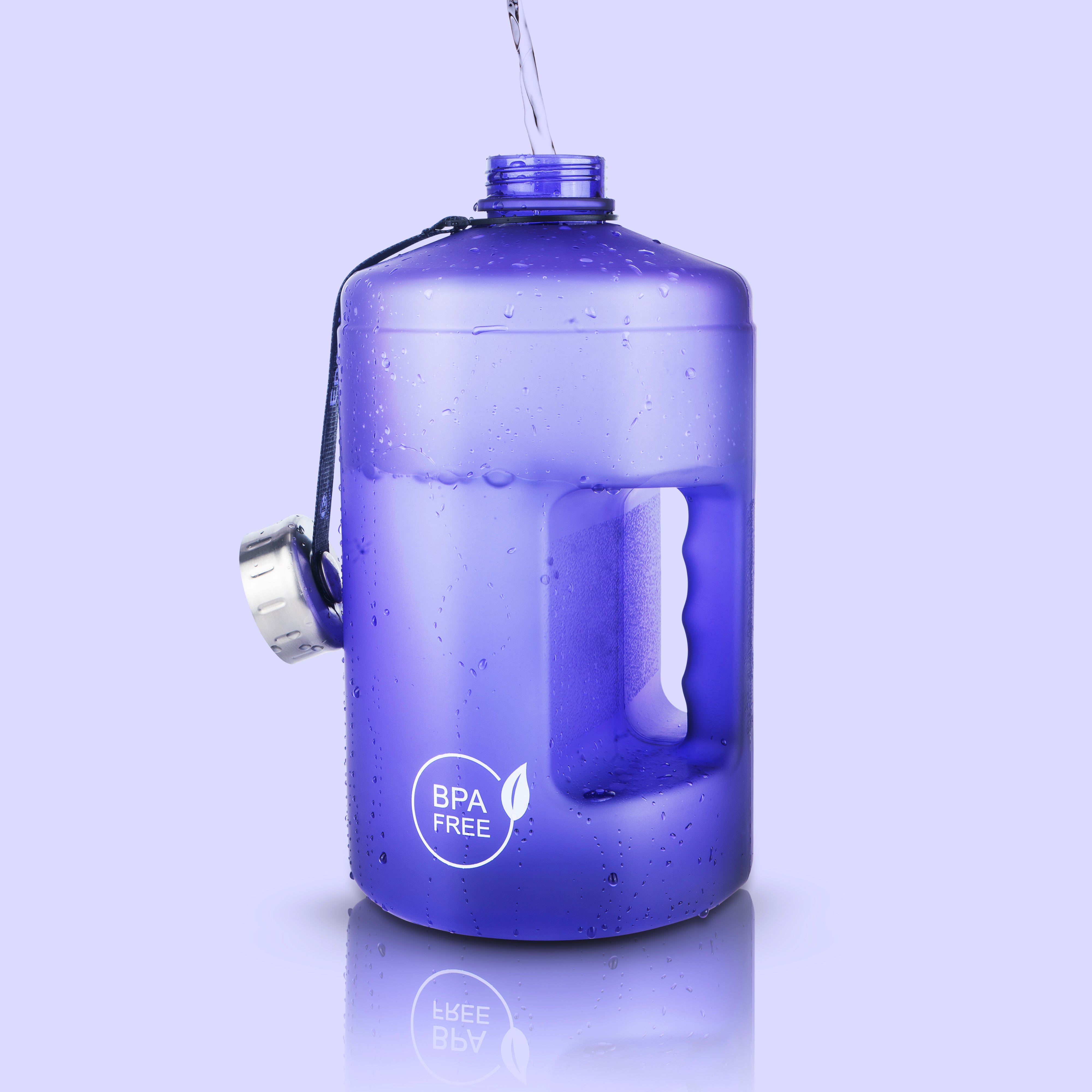 Enagic Kangen 3700ml Tritan Water Bottle – Matte Finish with Stainless Steel Lid & Handle | BPA-Free, Leakproof, Mega Size & Durable