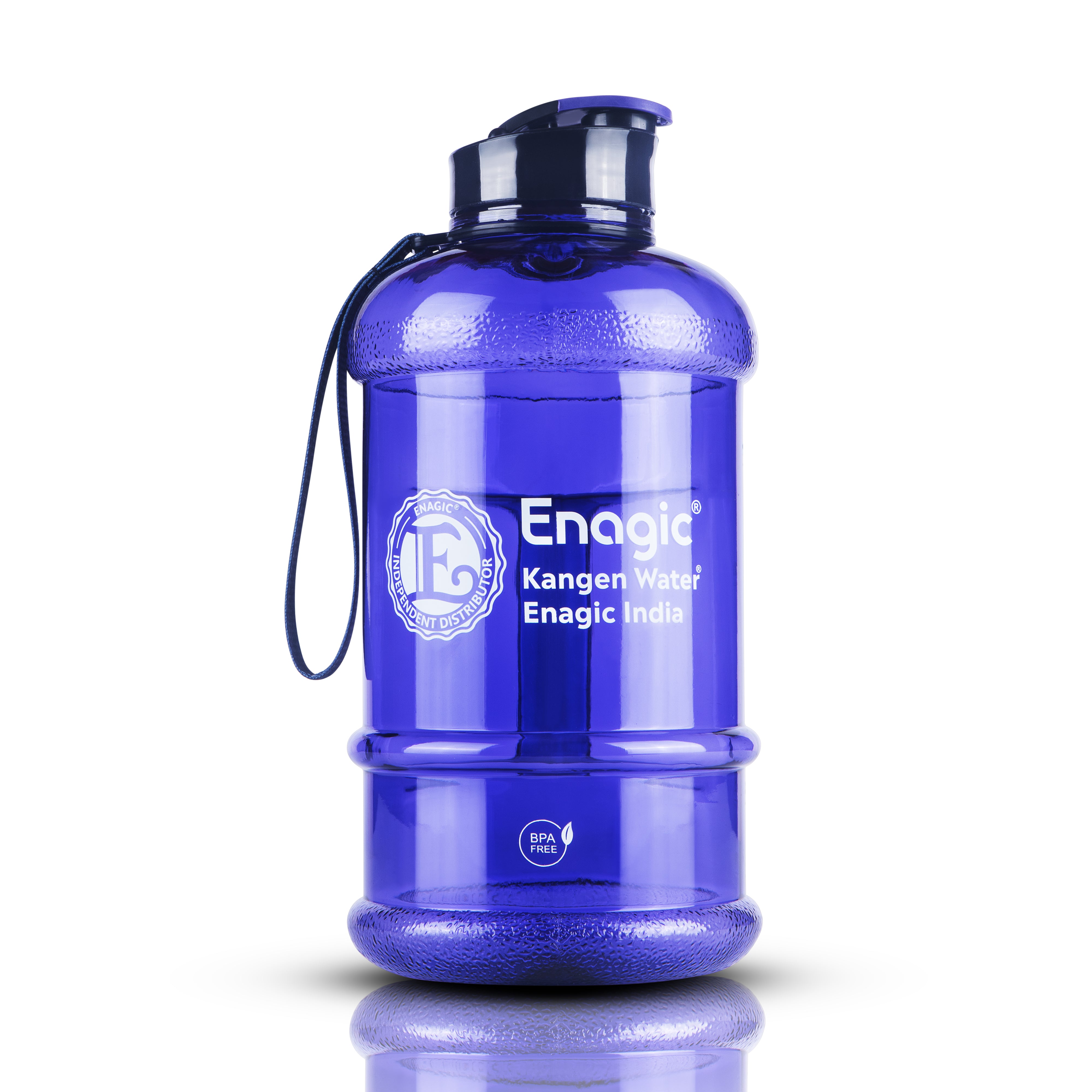 Enagic Kangen 1300ml Tritan Water Bottle – Glossy Finish Sipper with Strap | BPA-Free, Leakproof, Reusable