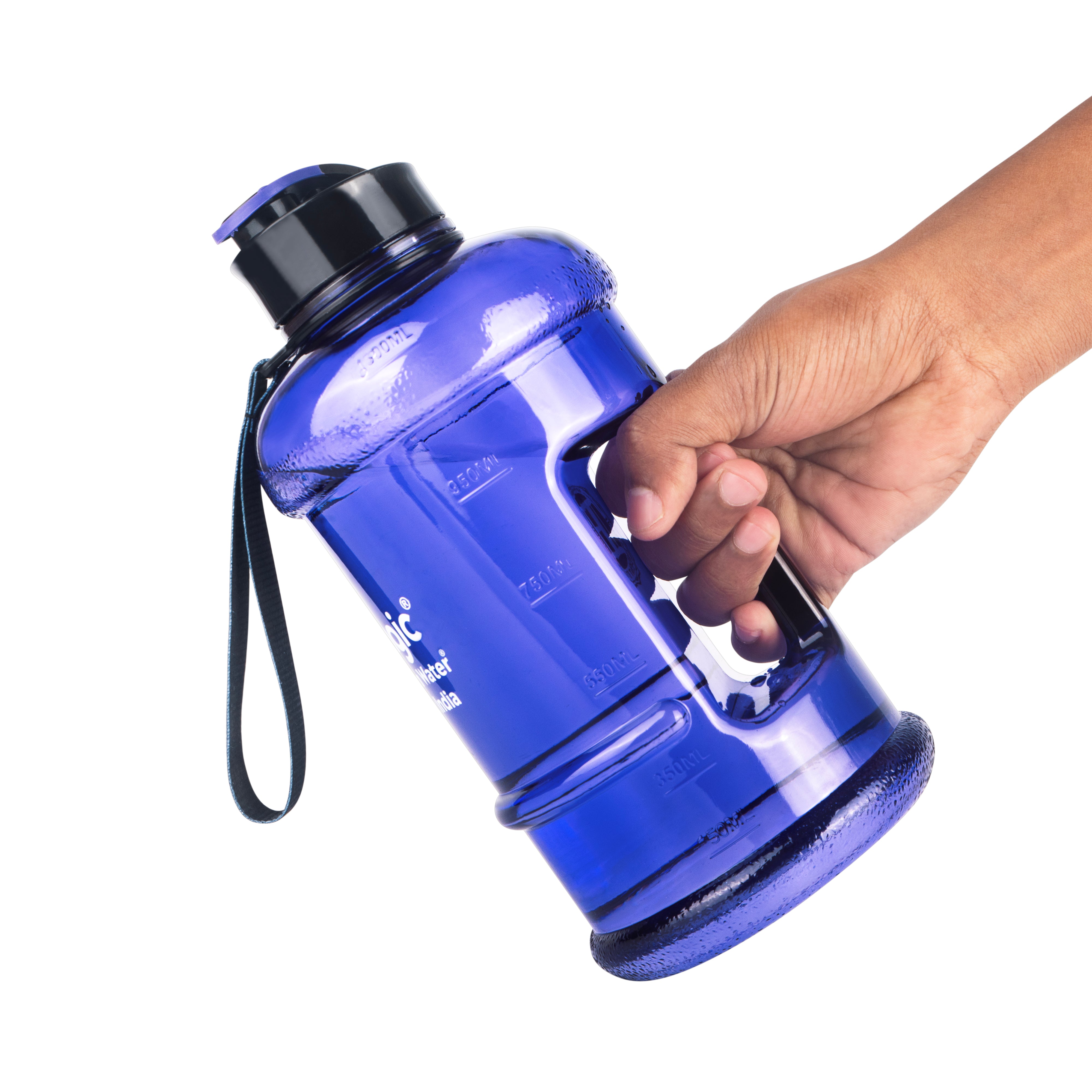 Enagic Kangen 1300ml Tritan Water Bottle – Glossy Finish Sipper with Strap | BPA-Free, Leakproof, Reusable