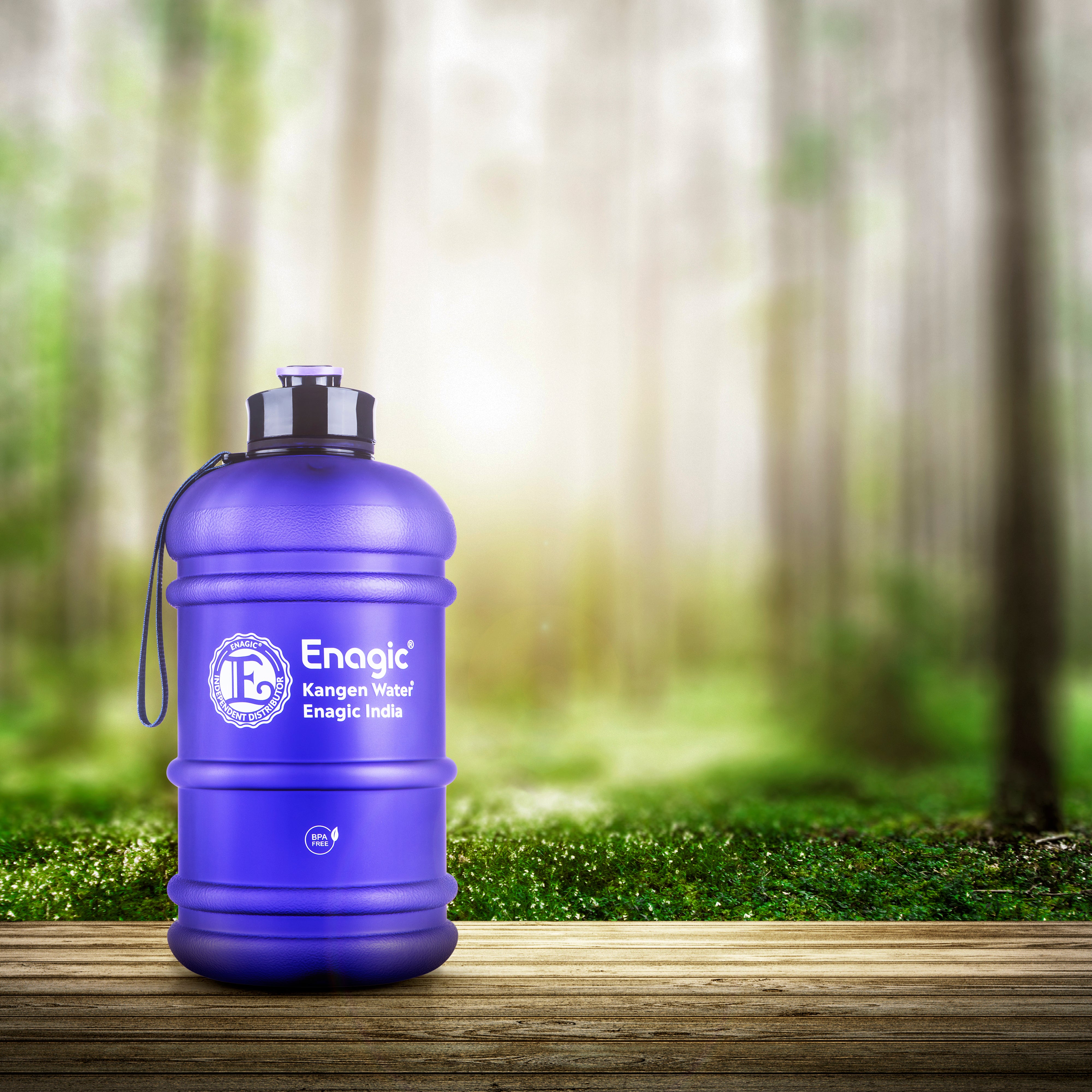 Enagic Kangen 1300ml Tritan Water Bottle – Matte Finish Sipper with Strap | BPA-Free, Leakproof, Reusable