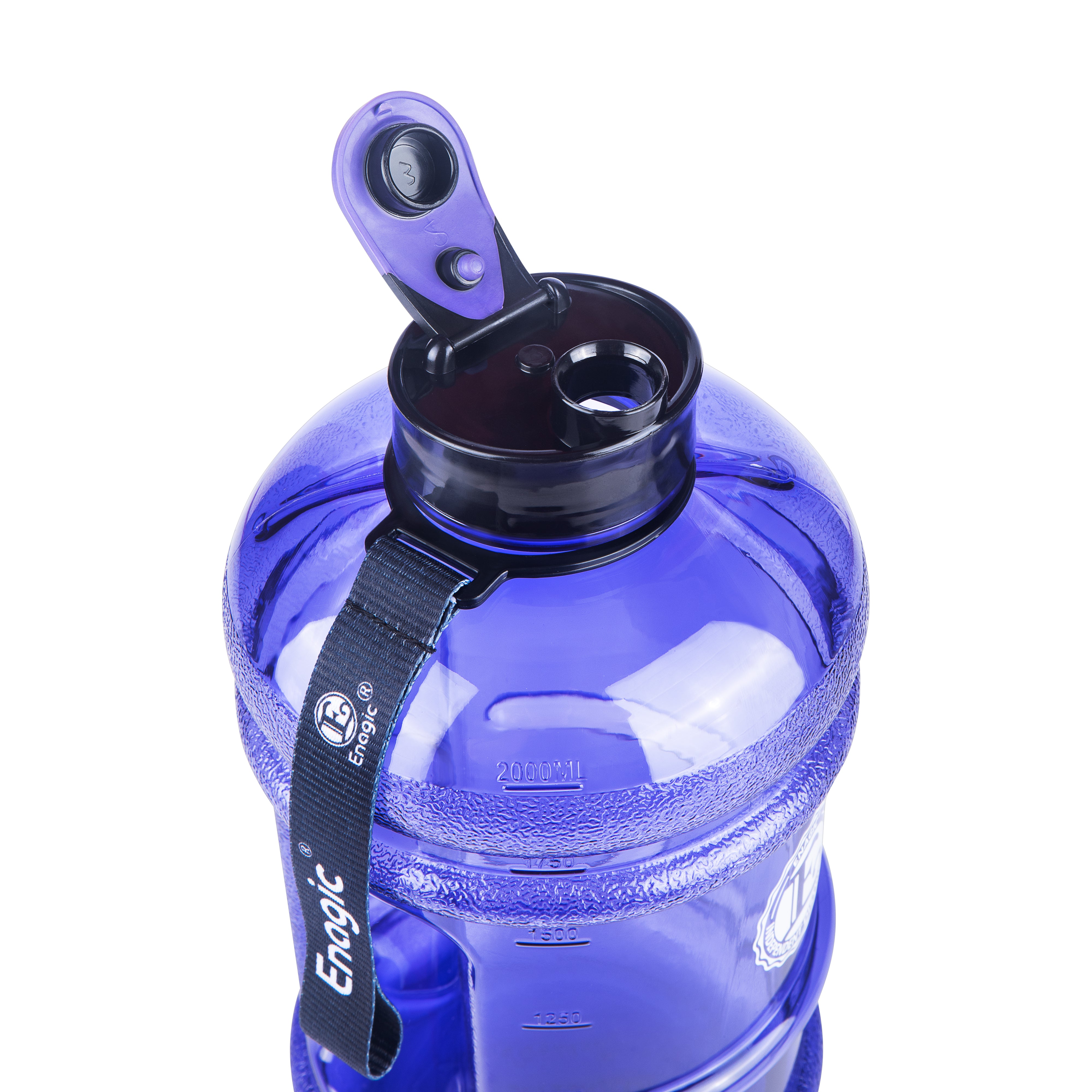 Enagic Kangen 2000ml Tritan Water Bottle – Extra-Large Glossy Finish Sipper with Strap | BPA-Free, Leakproof, Durable & Reusable