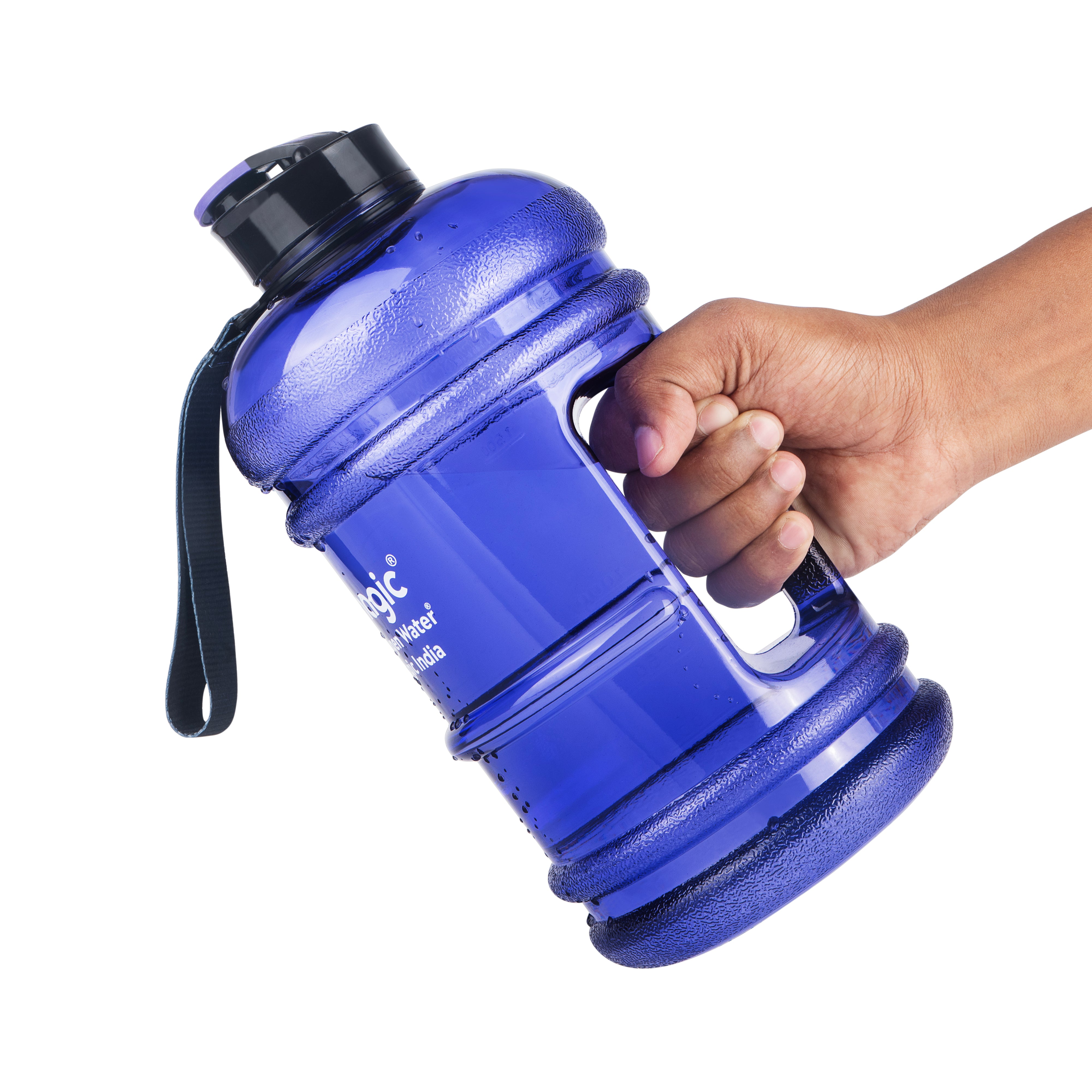 Enagic Kangen 2000ml Tritan Water Bottle – Extra-Large Glossy Finish Sipper with Strap | BPA-Free, Leakproof, Durable & Reusable