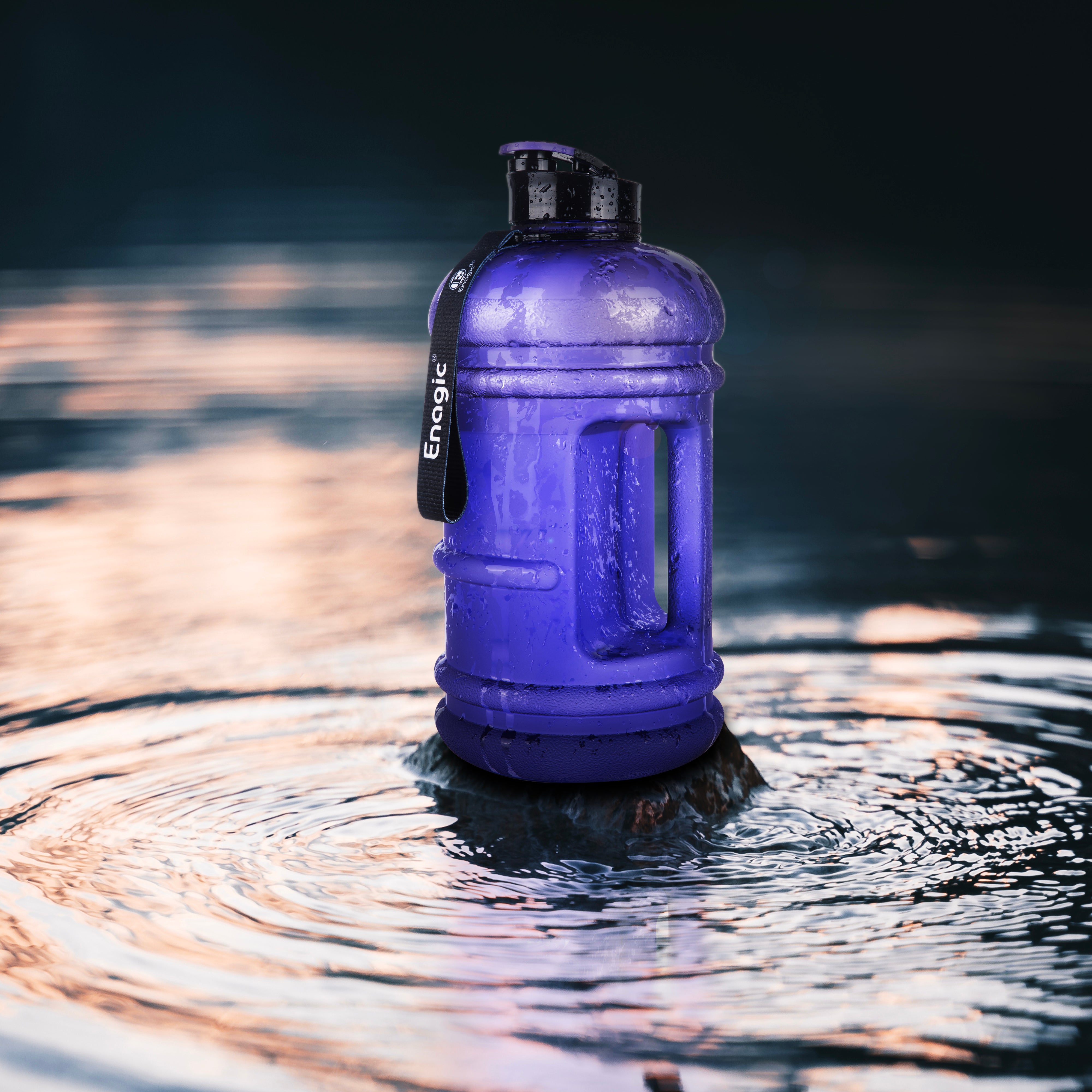 Enagic Kangen 2000ml Tritan Water Bottle – Extra-Large Glossy Finish Sipper with Strap | BPA-Free, Leakproof, Durable & Reusable