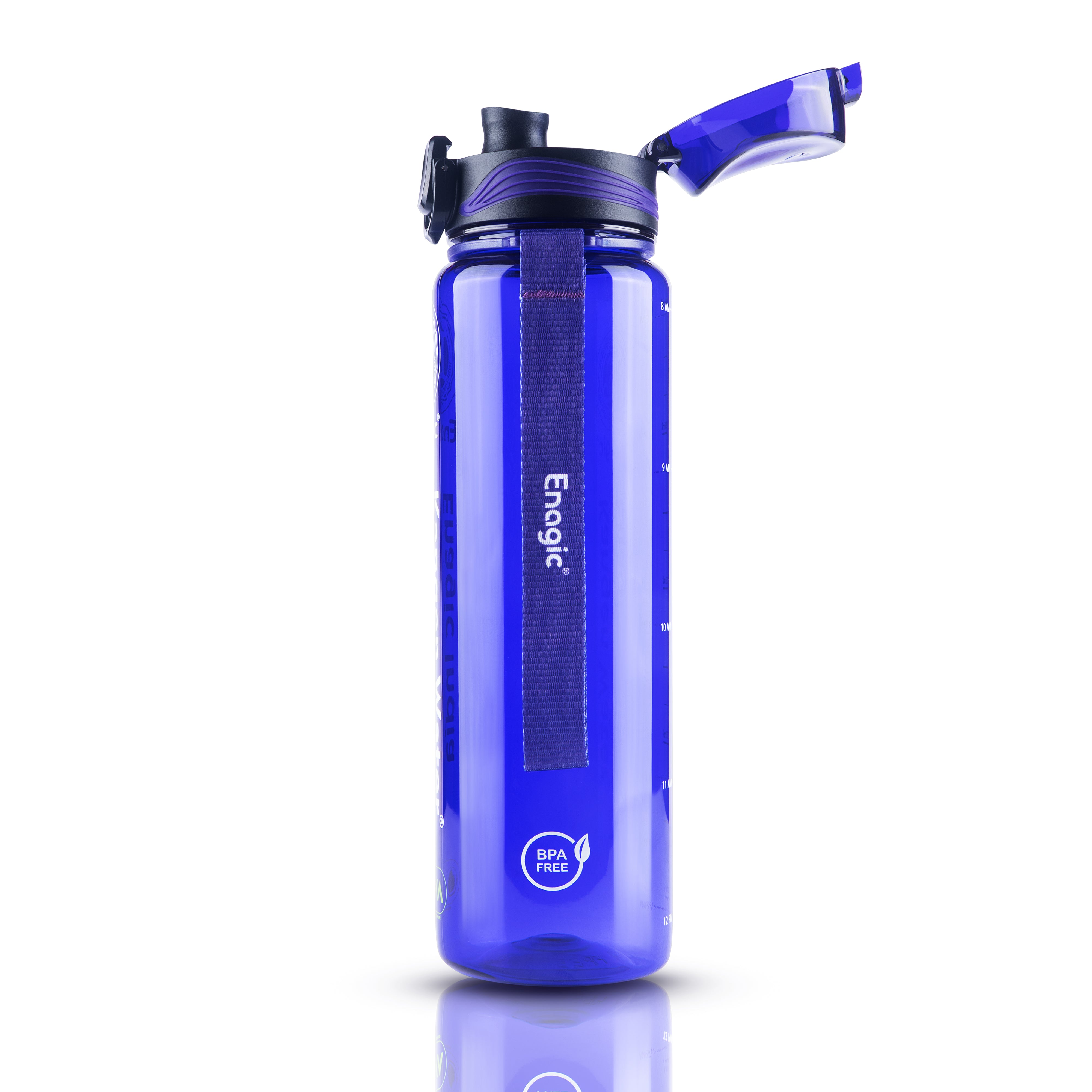 Enagic Kangen 1000ml Tritan Water Bottle – Glossy Finish | BPA-Free, Leakproof, Reusable with Cup Style Lid