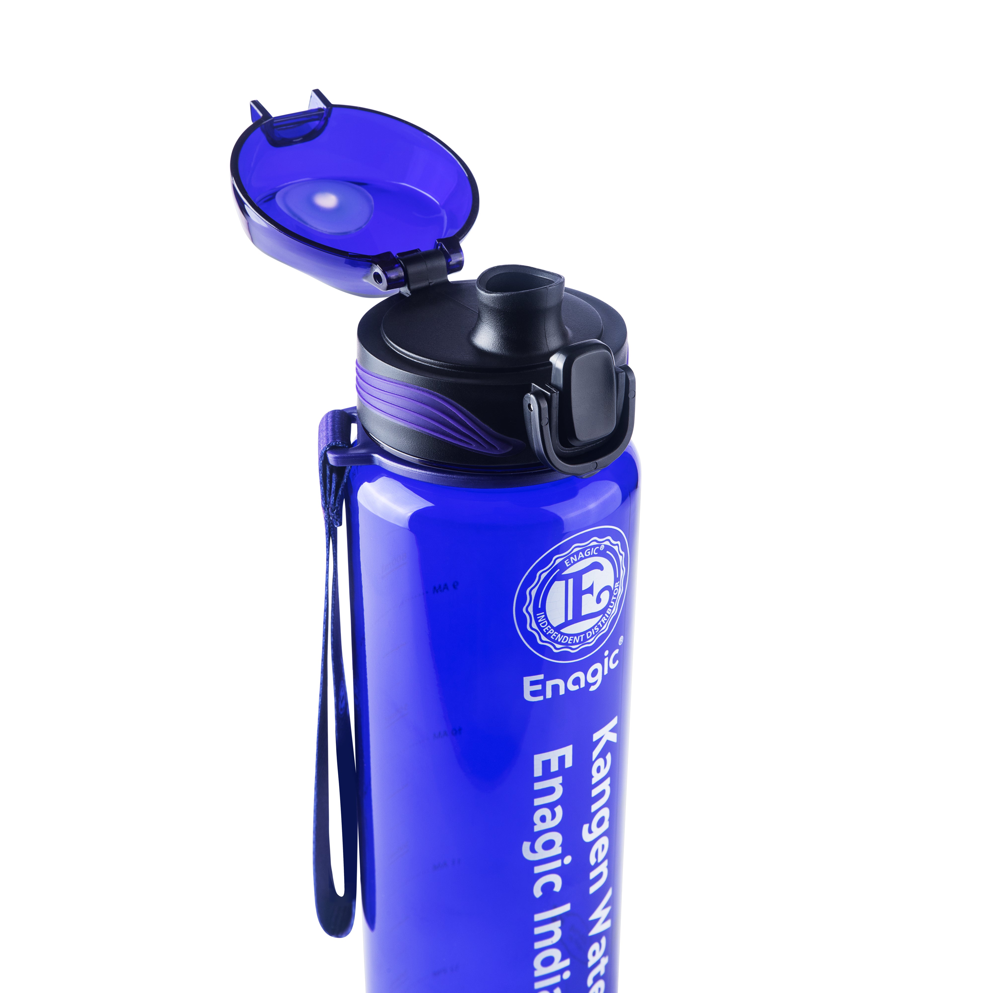 Enagic Kangen 1000ml Tritan Water Bottle – Glossy Finish | BPA-Free, Leakproof, Reusable with Cup Style Lid