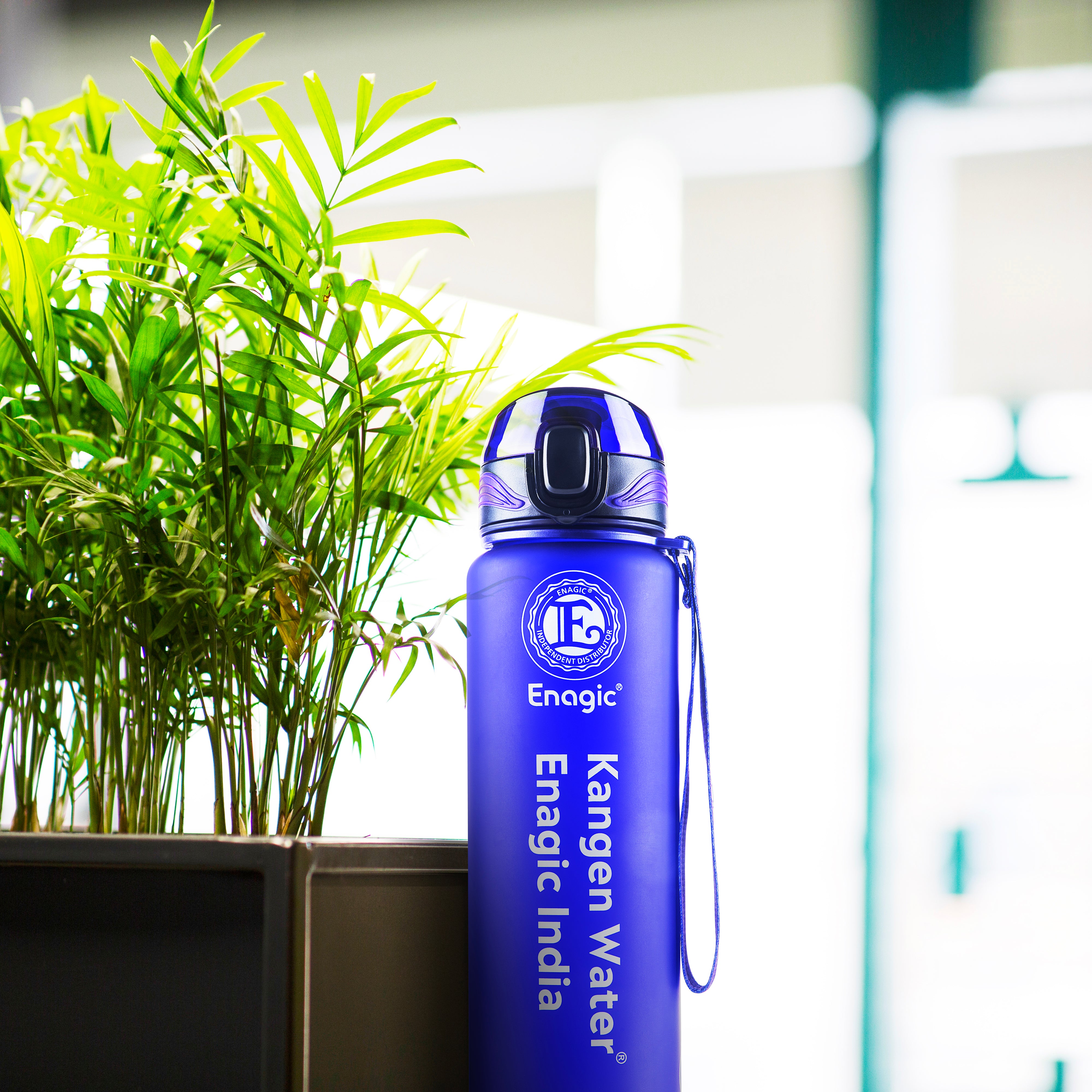 Enagic Kangen 1000ml Tritan Water Bottle – Matte Finish | BPA-Free, Leakproof, Reusable with Cup Style Lid