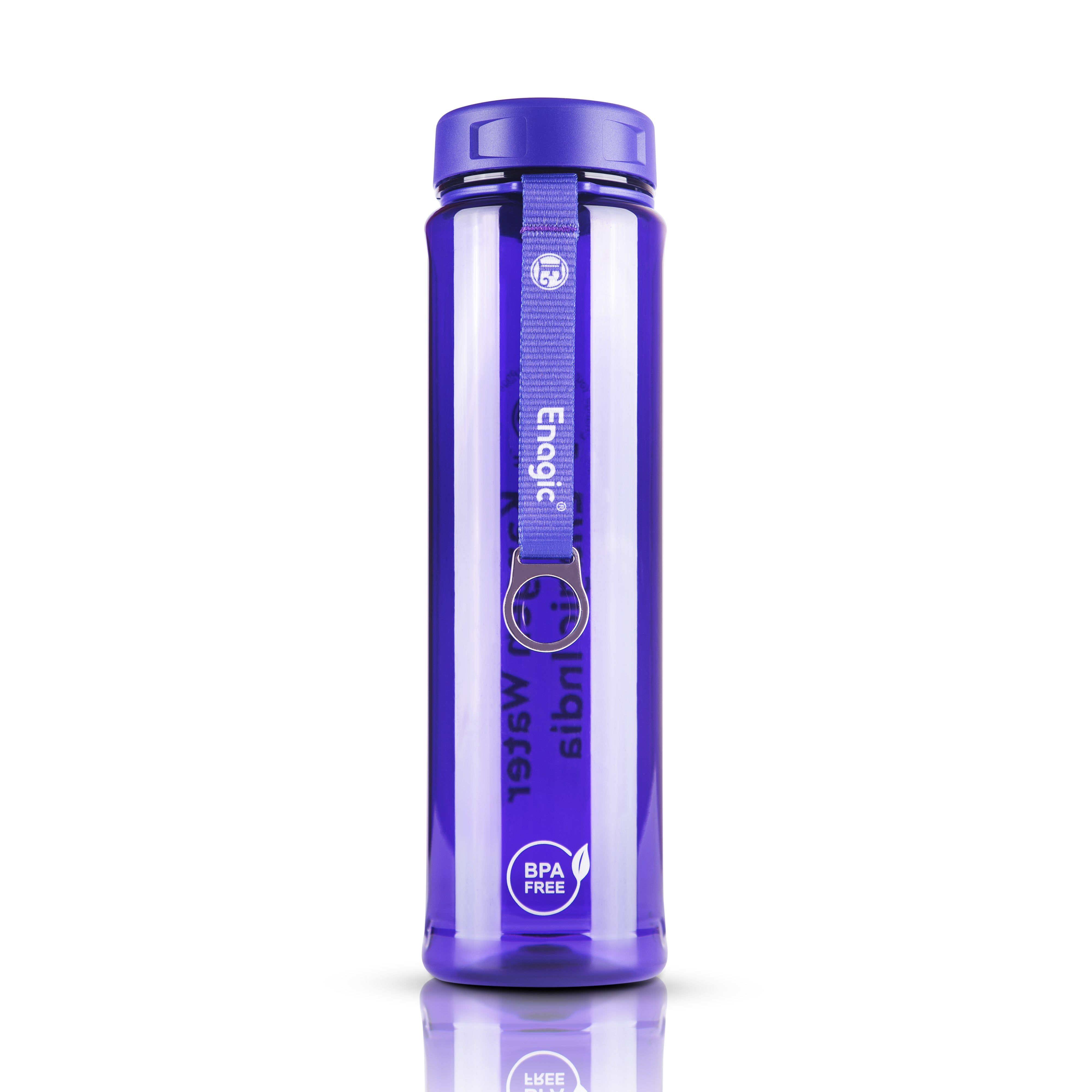 Enagic Kangen 1000ml Tritan Water Bottle – Steel Ring, Strap Holder & Motivational Time Markers | BPA-Free, Leakproof, Reusable“Stay Motivated. Stay Hydrated.”