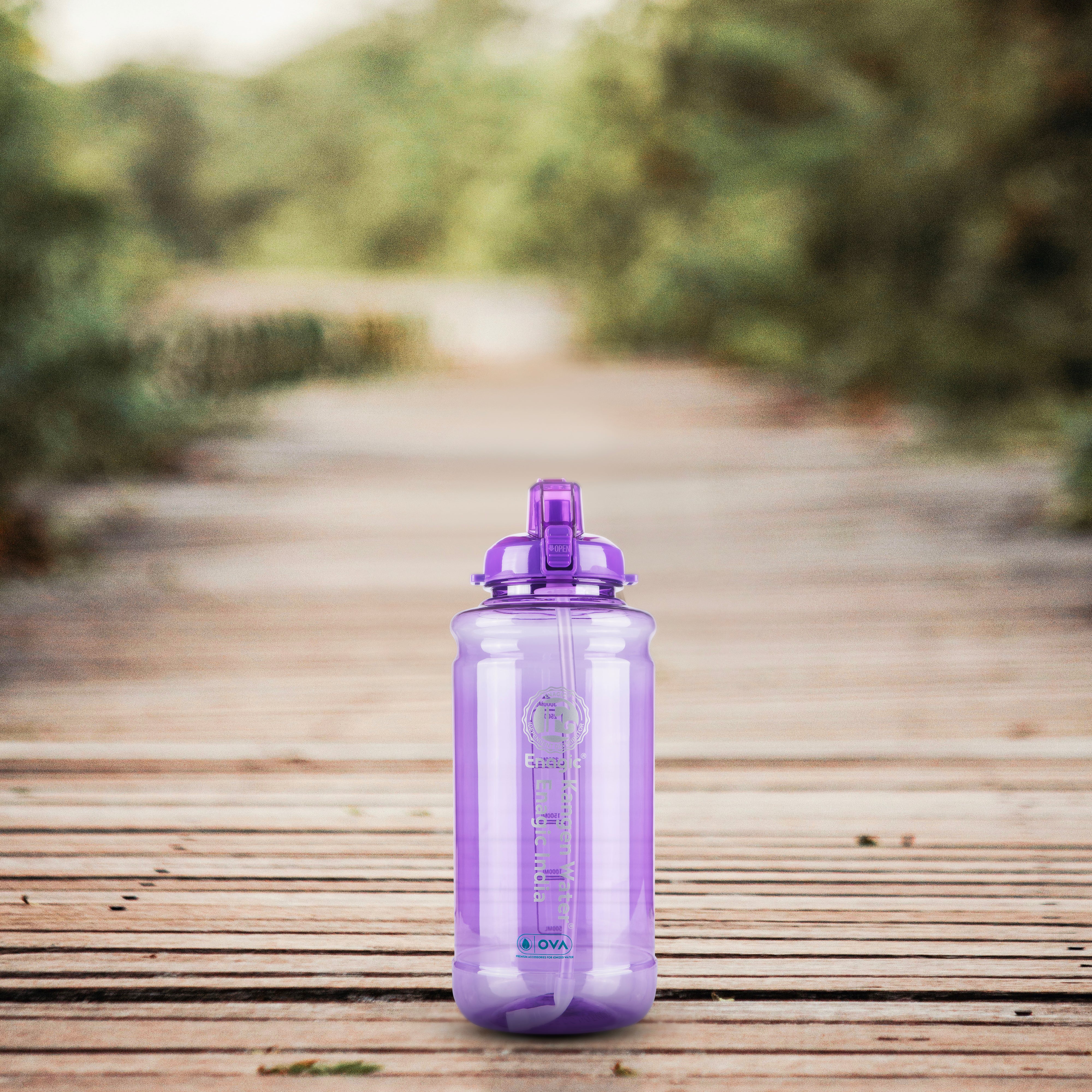 Enagic Kangen 3000ml Tritan Water Bottle – Mega Size with Sipper Pipe & Carry Handle | BPA-Free, Leakproof, Durable & Reusable