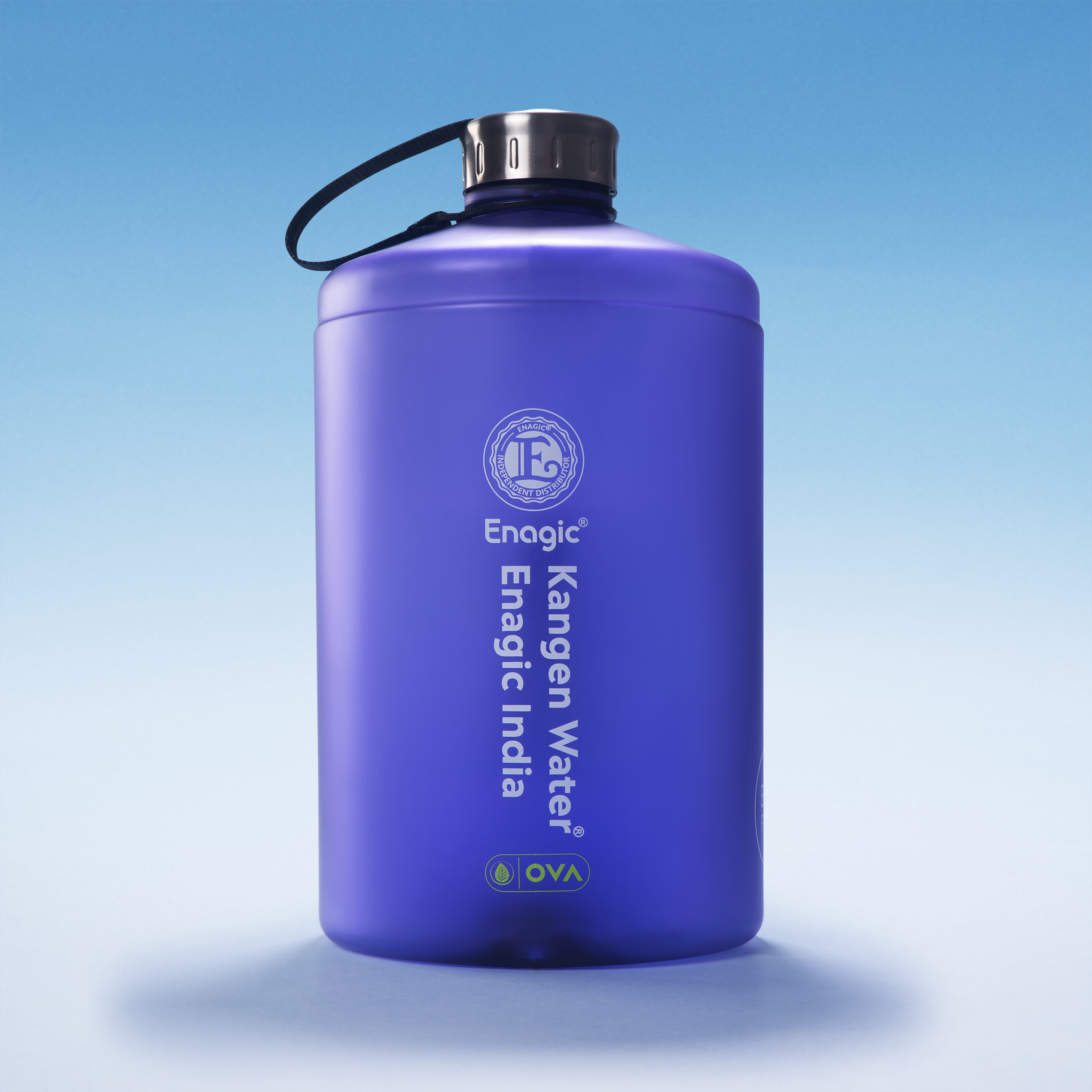 Enagic Kangen 3700ml Tritan Water Bottle – Matte Finish with Stainless Steel Lid & Handle | BPA-Free, Leakproof, Mega Size & Durable