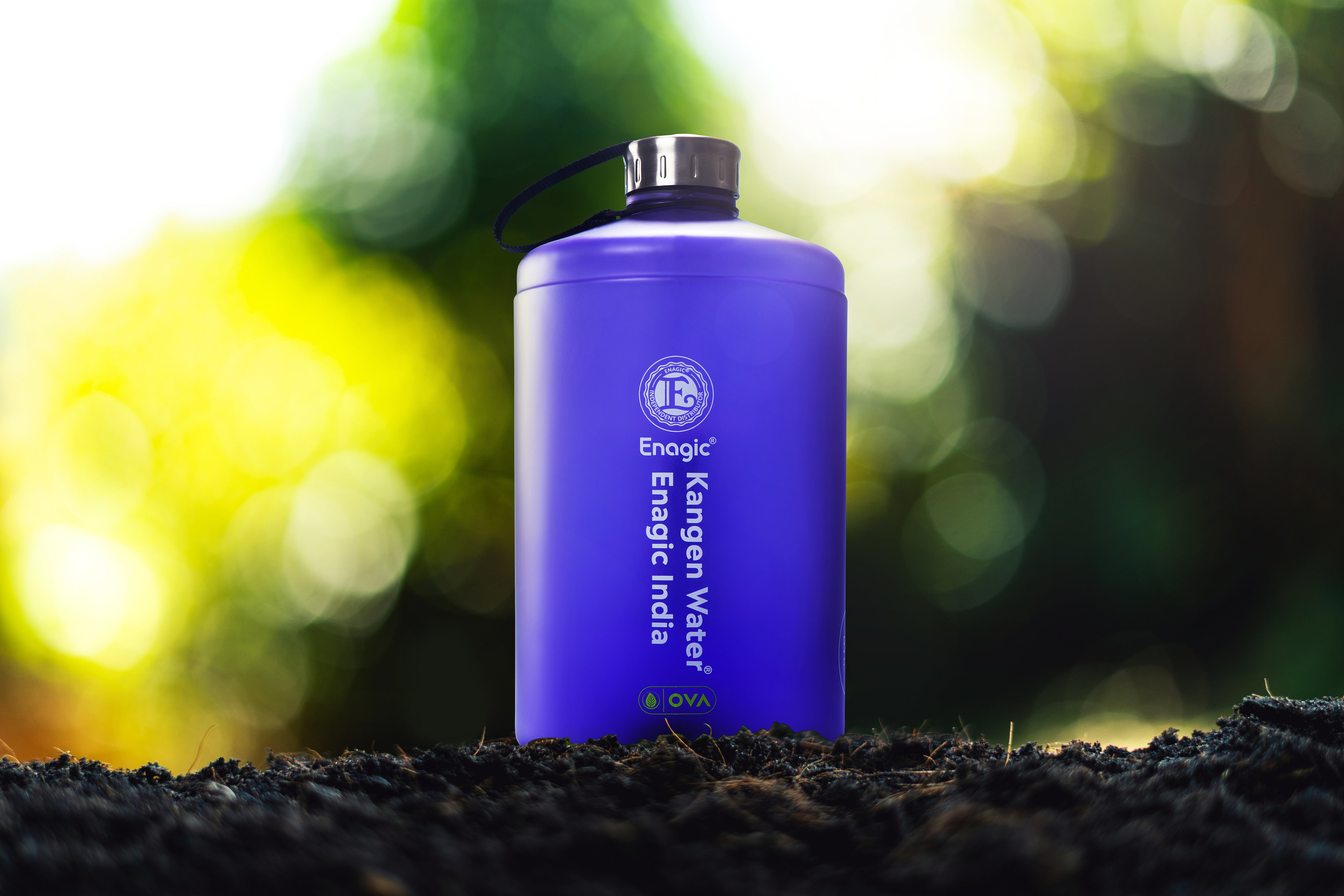 Enagic Kangen 3700ml Tritan Water Bottle – Matte Finish with Stainless Steel Lid & Handle | BPA-Free, Leakproof, Mega Size & Durable